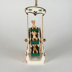 VTG Lenox 2001 HOLIDAY FERRIS WHEEL Ornament in Box Santa Reindeer